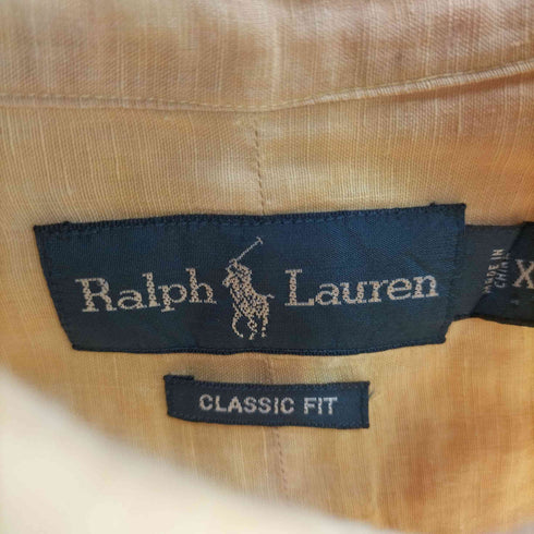 ラルフローレン RALPH LAUREN スモールポニー刺繍 リネンシルク混 CLASSIC FIT S/Sシャツ メンズ JPN:XL