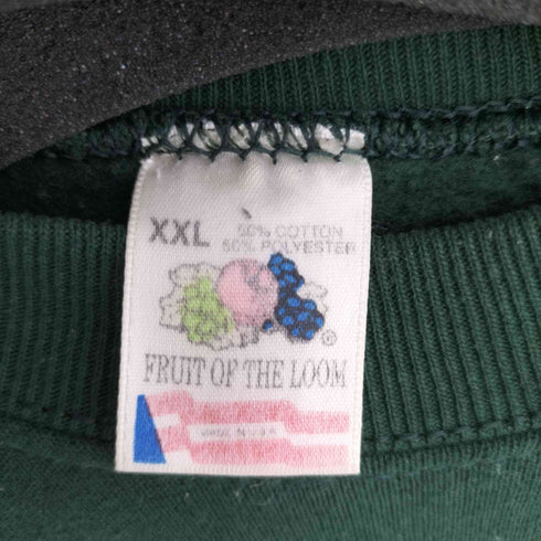 フルーツオブザルーム FRUIT OF THE LOOM 90s USA製 プリントラグランスウェット メンズ XXL