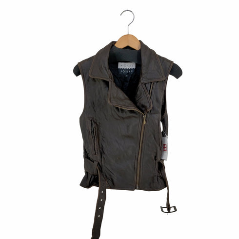 MICHAEL JOSEPH レザー ライダースベスト メンズ import:M