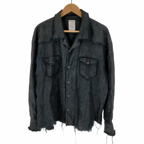 ファッチーズ FACCIES 20SS S/L Shirts リネン カットオフ ウエスタン L/S シャツ メンズ JPN:1
