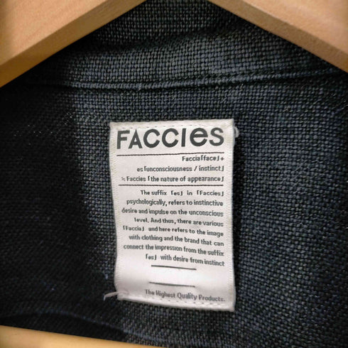 ファッチーズ FACCIES 20SS S/L Shirts リネン カットオフ ウエスタン L/S シャツ メンズ JPN:1
