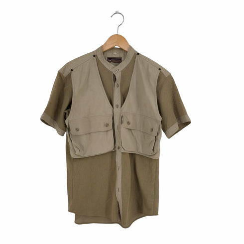 テンソン TENSON ベストドッキング メッシュ バンドカラーシャツ メンズ JPN:M