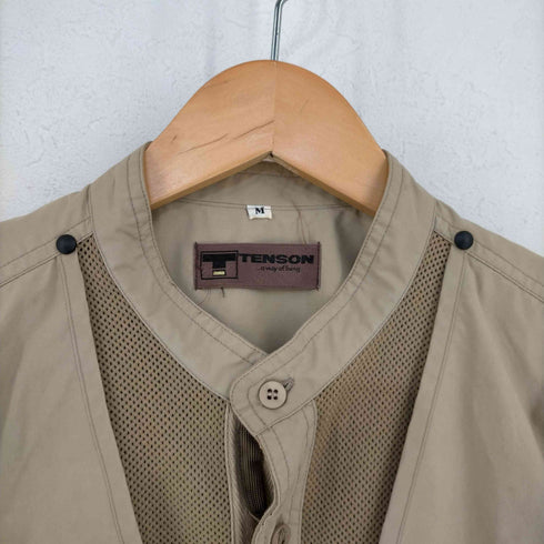 テンソン TENSON ベストドッキング メッシュ バンドカラーシャツ メンズ JPN:M