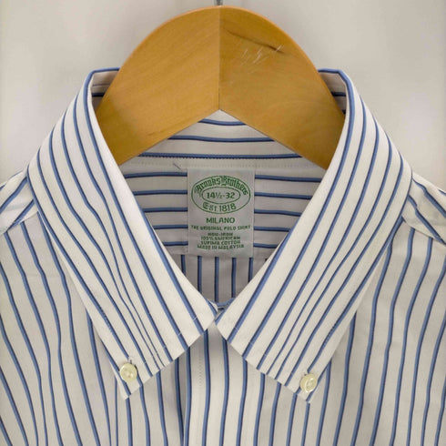 ブルックスブラザーズ BROOKS BROTHERS ボタンダウンシャツ ノンアイロン メンズ 14 1/2-32