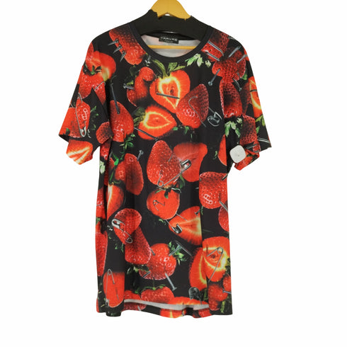 トラヴァストウキョウ TRAVAS TOKYO All Strawberry patternedビッグTシャツ レディース FREE