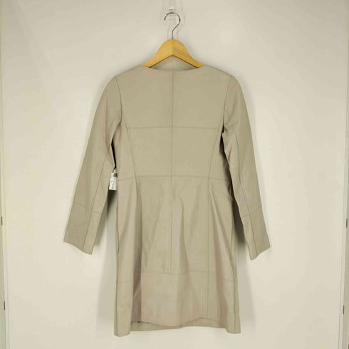 エポカザショップ EPOCA THE SHOP ラムレザー ノーカラーコート レディース 36