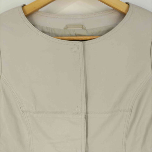 エポカザショップ EPOCA THE SHOP ラムレザー ノーカラーコート レディース 36