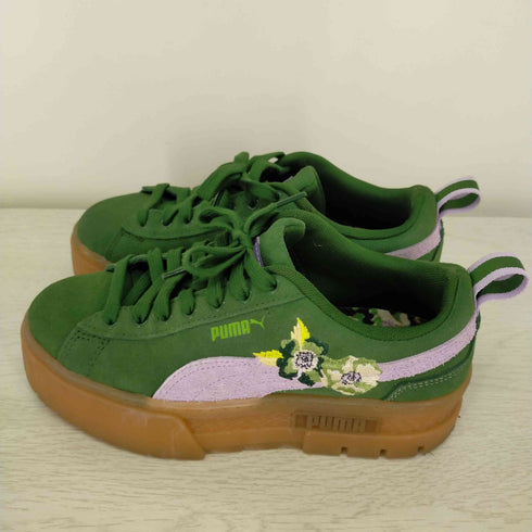 プーマ PUMA コラボ花柄刺繍 スウェードスニーカー 厚底 レディース JPN:23.5