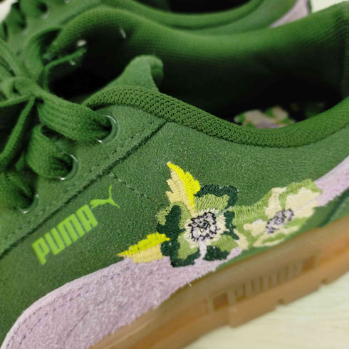 プーマ PUMA コラボ花柄刺繍 スウェードスニーカー 厚底 レディース JPN:23.5