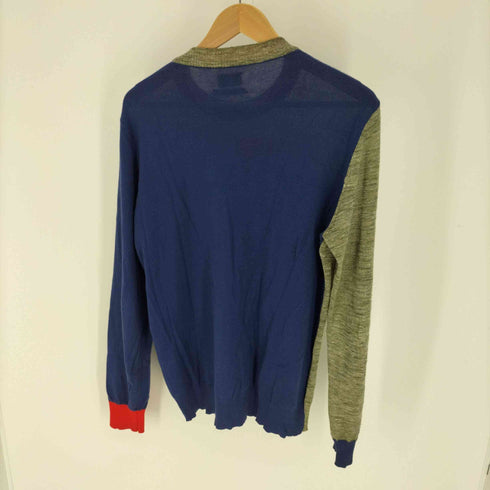 ディーゼル DIESEL Italian Yarn カラーブロック リネン混 L/S ニット メンズ import:L