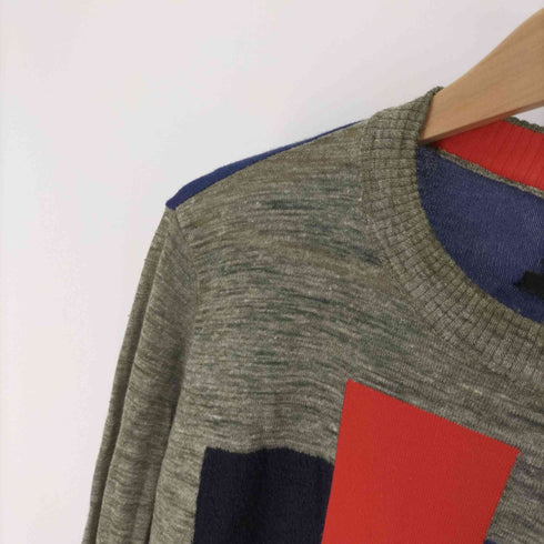 ディーゼル DIESEL Italian Yarn カラーブロック リネン混 L/S ニット メンズ import:L