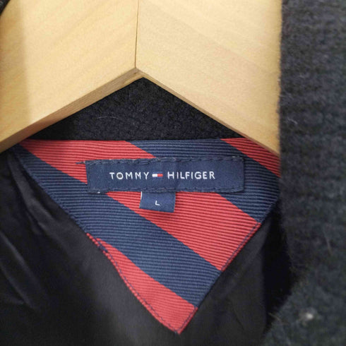 トミーヒルフィガー TOMMY HILFIGER アンゴラ 混 ウール ナイロン ステンカラーコート レディース import:L