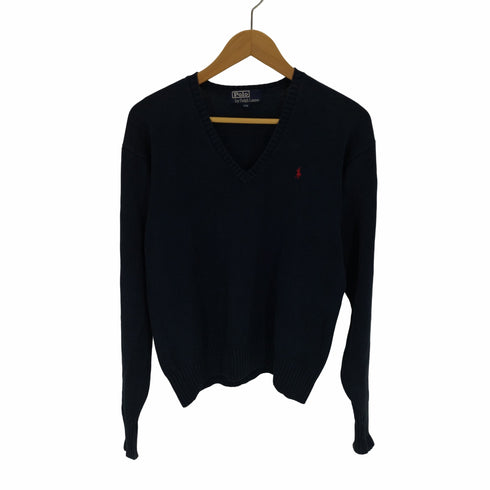 ポロバイラルフローレン Polo by RALPH LAUREN ポニー刺繍 Vネック コットン ニット レディース 170
