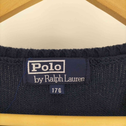 ポロバイラルフローレン Polo by RALPH LAUREN ポニー刺繍 Vネック コットン ニット レディース 170