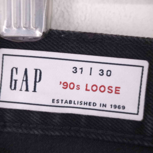 ギャップ Gap 90s loose orga 復刻モデル ブラックデニムパンツ メンズ 31X30