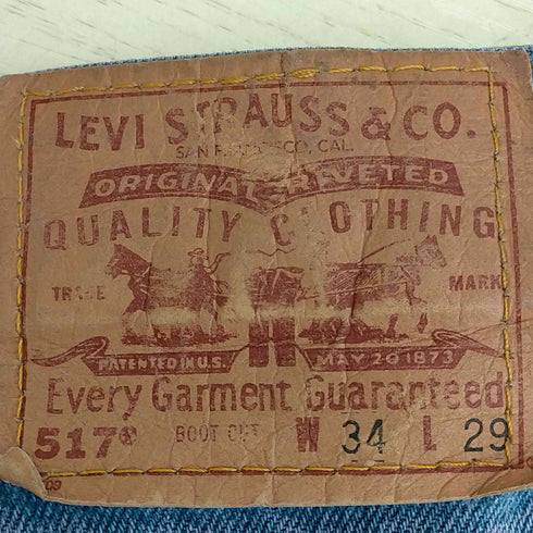 リーバイス Levis 90s USA製 517 ブーツカット 後染め フレアデニムパンツ メンズ W34 L29