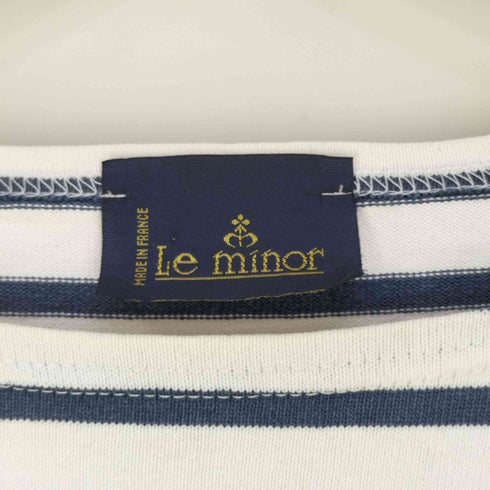 ルミノア Leminor フランス製 ボーダー ボートネックカットソー バスクシャツ メンズ import:M