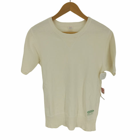 ウエス UES 裾 プリント 前後 V ガゼット スウェット Tシャツ メンズ JPN:1