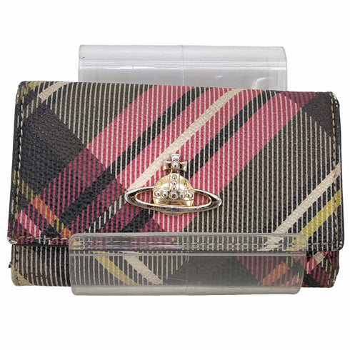 ヴィヴィアンウエストウッド Vivienne Westwood チェック オーブプレート 6連キーケース レディース