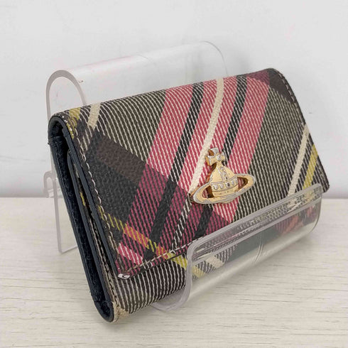 ヴィヴィアンウエストウッド Vivienne Westwood チェック オーブプレート 6連キーケース レディース