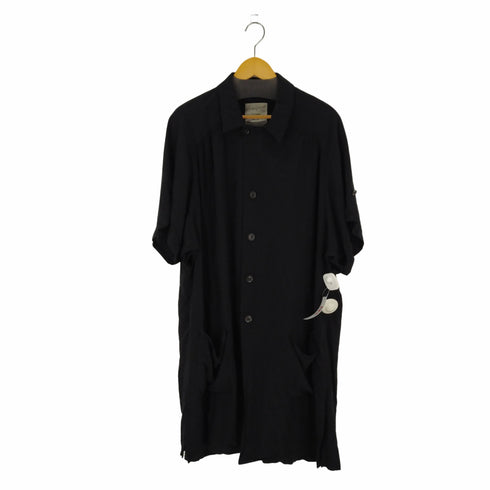 ヨウジヤマモトプールオム Yohji Yamamoto POUR HOMME 19SS S/S RAYON COAT レーヨンビッグシャツ メンズ JPN:2