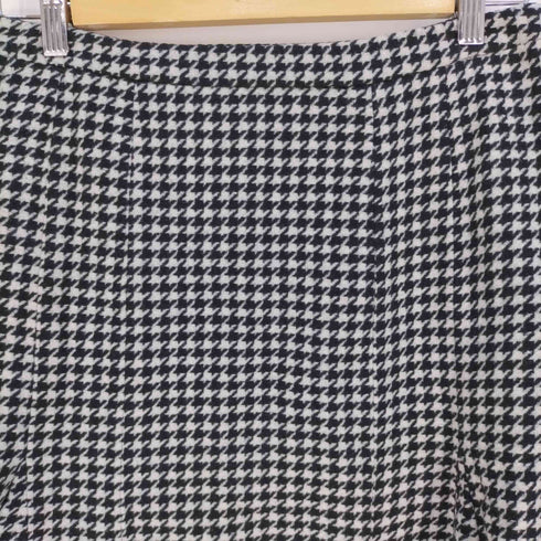 マックスマーラ ウィーケンドライン Max Mara WEEKEND LINE イタリア製 千鳥格子柄 ウールナイロンフレアスカート レディース JPN:40