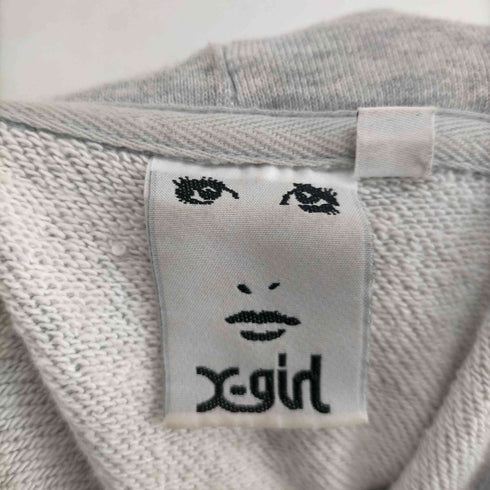 エックスガール X-girl GRUNGE FACE SWEAT HOODIE レディース JPN:L