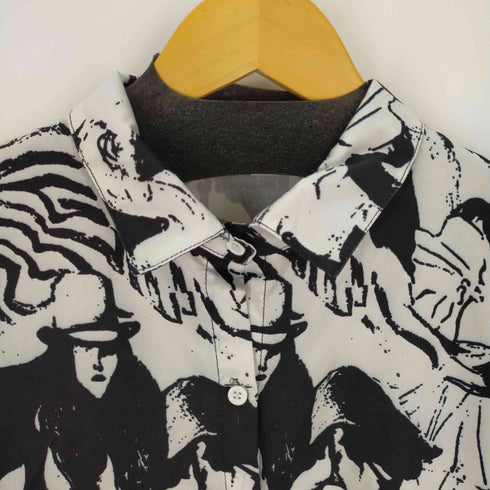 L/S ゼブラ柄 総柄シャツ レディース