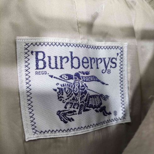 バーバリーズ BURBERRYS 80-90s アンゴラ100% フライフロント ステンカラーコート レディース 7AR