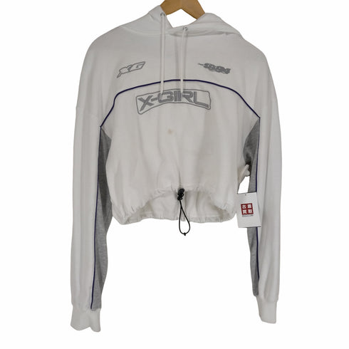 エックスガール X-girl CONTRAST PIPING CROPPED HOODIE レディース JPN:M