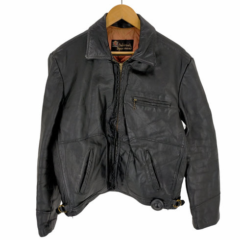 シアーズ Sears 60S OAKBROOK SPORTSWEAR USA製 レザージャケット conmatic zip メンズ