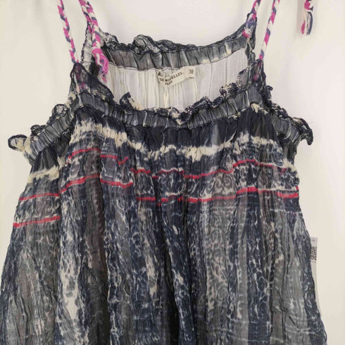 メドモアゼル MES DEMOISELLES インド製 シワ加工 タイダイ キャミワンピース レディース 38