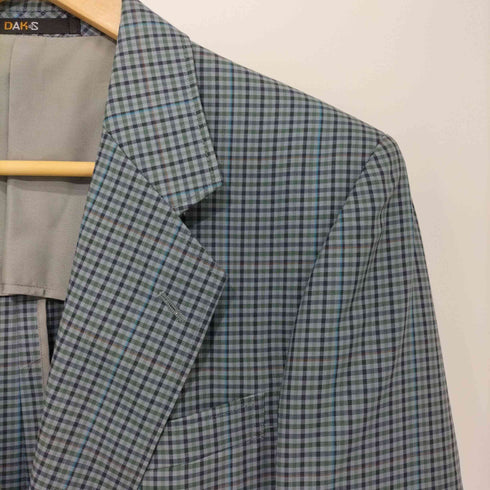 ダックスロンドン DAKS LONDON マルチカラー チェック柄2Bテーラードジャケット メンズ 94-84-165