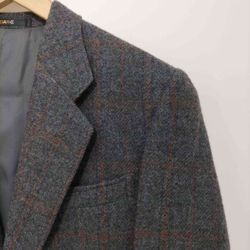 ダックスロンドン DAKS LONDON マルチカラー チェック柄2Bテーラードジャケット ウール100% メンズ 96-86-170