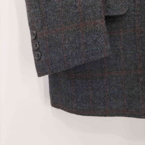 ダックスロンドン DAKS LONDON マルチカラー チェック柄2Bテーラードジャケット ウール100% メンズ 96-86-170