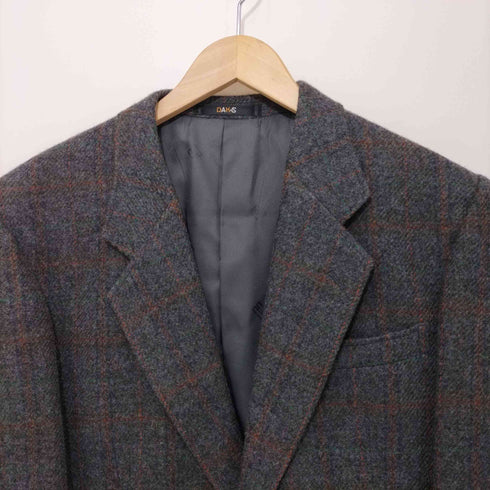 ダックスロンドン DAKS LONDON マルチカラー チェック柄2Bテーラードジャケット ウール100% メンズ 96-86-170