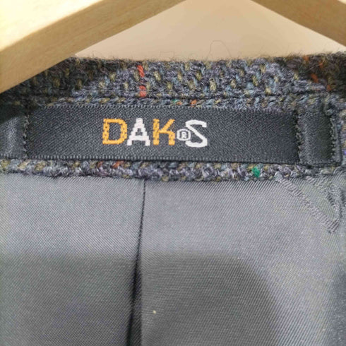 ダックスロンドン DAKS LONDON マルチカラー チェック柄2Bテーラードジャケット ウール100% メンズ 96-86-170
