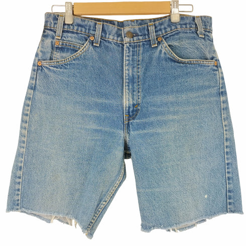 リーバイス Levis 90S 91年製 MADE IN USA ボタン裏530 オレンジタブ 505 デニムショーツ リメイク メンズ W34