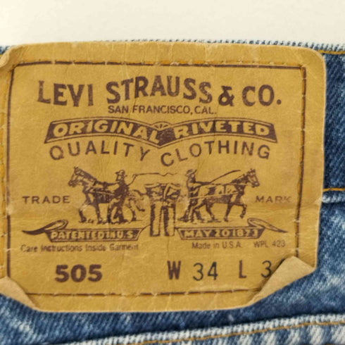リーバイス Levis 90S 91年製 MADE IN USA ボタン裏530 オレンジタブ 505 デニムショーツ リメイク メンズ W34