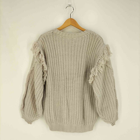 アイテムズ アーバンリサーチ ITEMS URBAN RESEARCH ケーブルフリンジニット レディース FREE