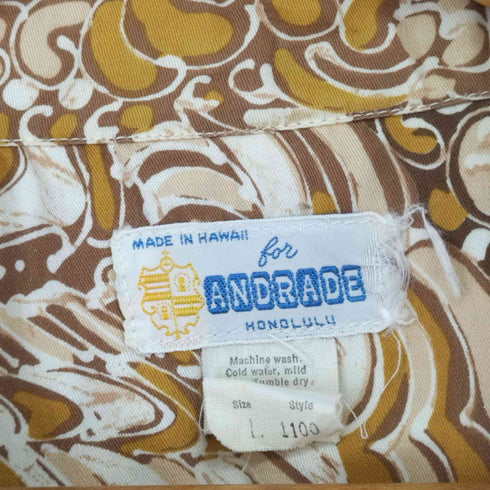 ANDRADE 70S 総柄 S/S 開襟アロハシャツ メンズ import:L