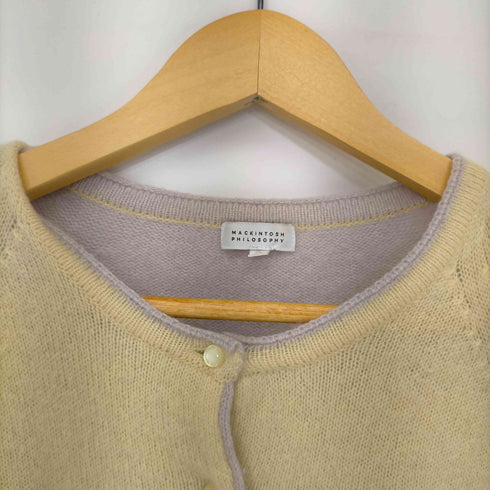 マッキントッシュフィロソフィー MACKINTOSH PHILOSOPHY 配色カラー カシミヤカーディガン レディース 38
