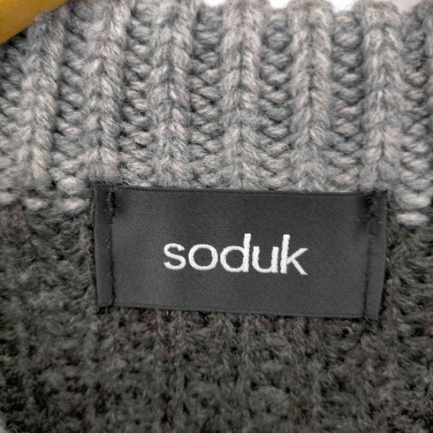 スドーク soduk フロントジップデザインニット レディース