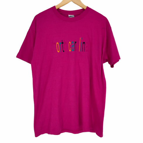 NOORTH CAROLINA マルチカラー刺繍半袖Tシャツ MADE IN USA メンズ JPN:M