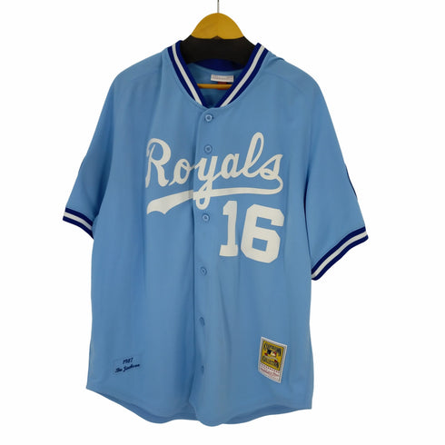 ミッチェルアンドネス mitchell&ness AUTHENTIC JERSEY KANSAS CITY ROYALS BO JACKSON ベースボールジャージ カンザスシティーロイヤルズ スカイブルー メンズ 52