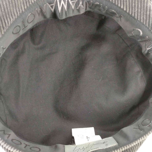 ヨウジヤマモトプールオム Yohji Yamamoto POUR HOMME 9W CORDUROY WASHED LENNON CAP コーデュロキャスケット メンズ 4
