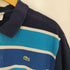 ラコステ LACOSTE ペルー製 ロゴワッペン ボーダー 鹿の子ポロシャツ メンズ 7