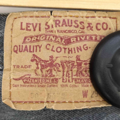 リーバイス Levis 80-90s USA製 裏532 501 ボタンフライ ブラックデニムパンツ メンズ W:29 L:30