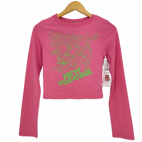 WHYNOTUS LONG SLEEVE VACCINE T-SHIRTS クロップド カットソー レディース import:S