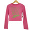 WHYNOTUS LONG SLEEVE VACCINE T-SHIRTS クロップド カットソー レディース import:S